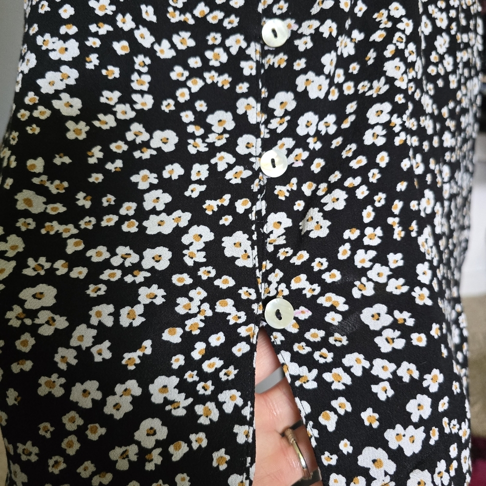 Roxy Women's Black Shelley Coast Floral Mini Dress - xs - Picture 7 of 11